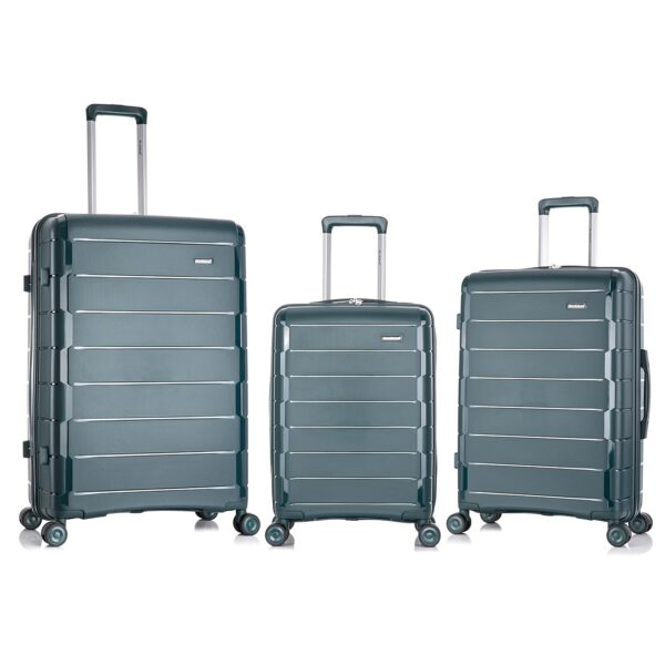 Maleta Rígida Rockland Vienna F248-GREEN Juego de 3 Piezas Verde con Ruedas Giratorias