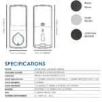 Lockly Secure Plus - Cerradura de puerta inteligente, entrada sin llave con huella digital y tarjeta RFID, teclado PIN G