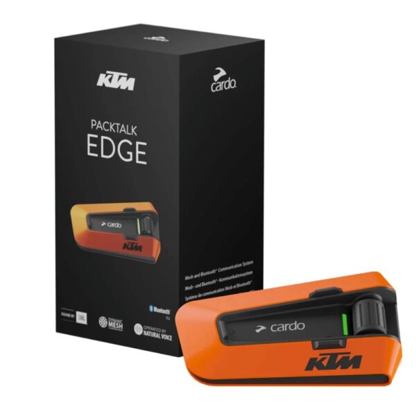 Sistema de Comunicación Cardo Packtalk Edge KTM Edition PT200020 Naranja Impermeable