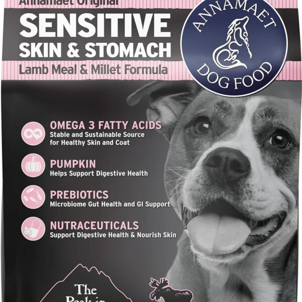 Alimento Seco para Perro Annamaet Original Sensitive Skin & Stomach Cordero Pescado Blanco y Mijo Bolsa 25 Libras