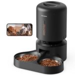 Comedero Automático para Gatos y Perros PETLIBRO PLAF103-DT con Cámara HD 1080P Wi-Fi Bandeja Doble 5 Litros Negro