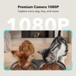 Comedero Automático para Gatos y Perros PETLIBRO PLAF103-DT con Cámara HD 1080P Wi-Fi Bandeja Doble 5 Litros Negro