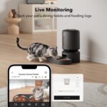 Comedero Automático para Gatos y Perros PETLIBRO PLAF103-DT con Cámara HD 1080P Wi-Fi Bandeja Doble 5 Litros Negro