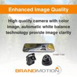 Espejo Retrovisor Digital Brandmotion FVMR-1160 Pantalla 9.66 Pulgadas con Cámara de Carga y Cámara Trasera Visión Noctu