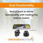 Espejo Retrovisor Digital Brandmotion FVMR-1160 Pantalla 9.66 Pulgadas con Cámara de Carga y Cámara Trasera Visión Noctu