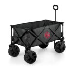 PICNIC TIME NCAA Adventure Wagon Elite - Carro de playa plegable todo terreno con ruedas grandes, tapa superior de mesa