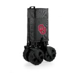 PICNIC TIME NCAA Adventure Wagon Elite - Carro de playa plegable todo terreno con ruedas grandes, tapa superior de mesa