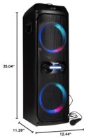 Bocina de Fiesta Gemini Sound GHK-2800 Bluetooth con Karaoke Woofers Duales de 8 Pulgadas Tweeters de 2.75 Pulgadas Luce