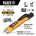 Kit de localizador de interruptores de circuito Klein Tools 80101, kit de probador de tomacorriente y receptáculo GFCI,