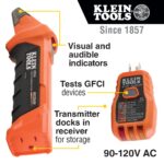 Kit de localizador de interruptores de circuito Klein Tools 80101, kit de probador de tomacorriente y receptáculo GFCI,