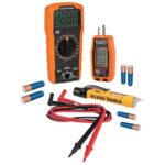 Kit de localizador de interruptores de circuito Klein Tools 80101, kit de probador de tomacorriente y receptáculo GFCI,