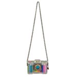 Bolso Cruzado Mary Frances Life in Color BAG 22-568 con Cuentas Diseño de Cámara Cierre Magnético Multicolor 7.75 x 2.50