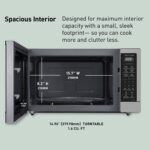 Panasonic NN-SN76LS Horno de microondas Inverter Ciclónico para encimera de 1.6 pies³, 1250W de potencia con cocinado po