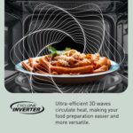 Panasonic NN-SN76LS Horno de microondas Inverter Ciclónico para encimera de 1.6 pies³, 1250W de potencia con cocinado po