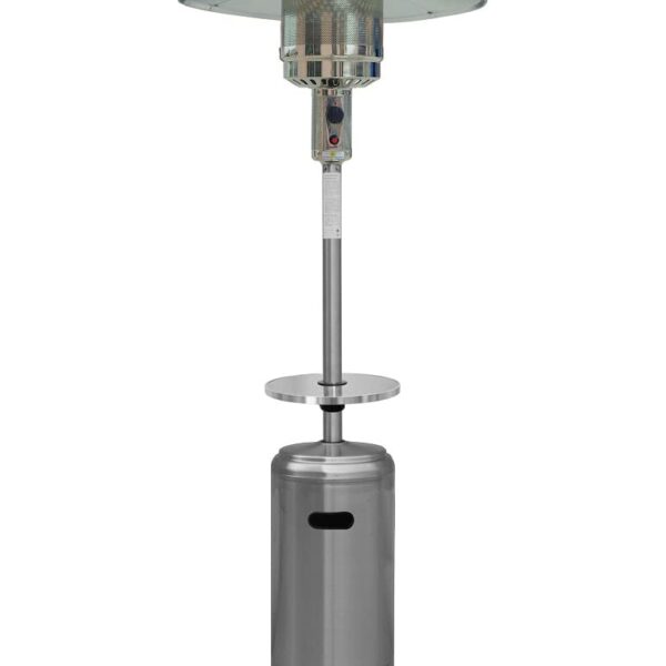 Calentador de Patio Hiland HLDS01-BST-CV 48000 BTU Acero con Ruedas y Funda