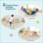 Escalador Montessori 3 en 1 Costzon GO-FWAM-04364 Madera de Abedul y Haya con Rampa y Escalera 45.5x19.5x15.5 Pulgadas C