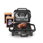 Parrilla de Exterior Ninja Woodfire Pro OG751BRN 7 en 1 con Termómetro Incorporado 1760 Vatios Gris