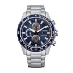 Reloj Citizen Brycen Eco-Drive CA0781-50L Hombre Cronógrafo Acero Inoxidable Esfera Azul 44 milímetros