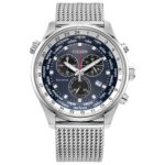 Reloj Citizen Eco-Drive Weekender AT0368-82L Cronógrafo Esfera Azul Acero Inoxidable 43 Milímetros Resistente al Agua 10
