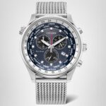 Reloj Citizen Eco-Drive Weekender AT0368-82L Cronógrafo Esfera Azul Acero Inoxidable 43 Milímetros Resistente al Agua 10