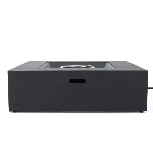 Fogata Christopher Knight Home 317505 Cuadrada Hormigón Ligero 50000 BTU 40x40x12.5 pulgadas Gris Oscuro