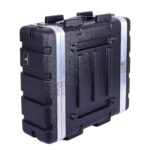 Crossrock Caja apilable de rack de 3U, profundidad estándar de 19.25”, construcción de carcasa dura de polietileno con h
