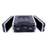 Crossrock Caja apilable de rack de 3U, profundidad estándar de 19.25”, construcción de carcasa dura de polietileno con h