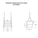 Columpio de Porche Highwood Weatherly AD-PORW3-NBE Azul Nantucket Un Solo Asiento