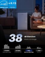Upstreman Mini refrigerador de 3.2 pies cúbicos con congelador, mini refrigerador de una sola puerta, refrigerador para