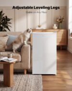 Upstreman Mini refrigerador de 3.2 pies cúbicos con congelador, mini refrigerador de una sola puerta, refrigerador para