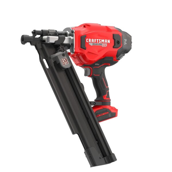 CRAFTSMAN V20 - Clavadora de marcos inalámbrica, pistola de clavos, 21 grados, hasta clavos de 3-1/4 pulgadas, herramien