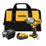 DEWALT Llave de impacto inalámbrica de 20 V MAX con yunque de anillo de cerdo, pistola de impacto de alto par 1/2 sin es