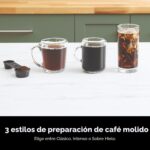 Ninja CFN601 - Sistema de café expreso, 3 estilos de café expreso, compatible con cápsulas de café de una sola porción y