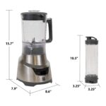 Kenmore Elite - Batidora de 1.3 HP de 64 onzas con vaso de mezcla de una sola porción de 20 onzas, potente motor de trit