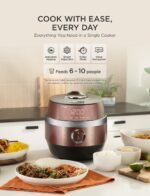 CUCKOO CRP-JHR1009F | Arrocera a presión de calentamiento por inducción de 10 tazas (sin cocinar) | 19 opciones de menú,