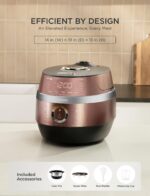 CUCKOO CRP-JHR1009F | Arrocera a presión de calentamiento por inducción de 10 tazas (sin cocinar) | 19 opciones de menú,