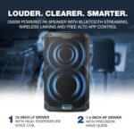 ALTO TS412 - Altavoz PA de 2500 W de 12" con mezclador de 3 canales, transmisión Bluetooth, vinculación inalámbrica de a