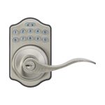 Amazon Basics Teclado electrónico, cerrojo de cerradura de puerta de entrada sin llave con asa, almohadilla para llave d