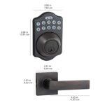 Amazon Basics Conjunto de cerraduras electrónicas tradicionales con teclado, cerradura de puerta sin llave con cerrojo y