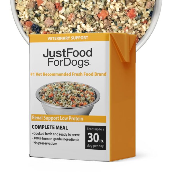 Alimento Húmedo para Perros JustFoodForDogs Vet RX Apoyo Renal Paté 12.5 onzas Paquete de 12