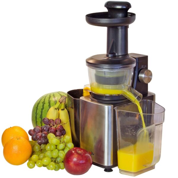 Total Chef - Exprimidor de prensa en frío - Exprimidor de masticación lenta para verduras y frutas, extractor de jugo de