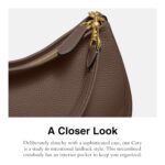 Bolso Bandolera Coach Cary CC437 B4CBD Piel Suave Color Piedra Oscura