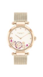 Reloj Coach Cary para Mujer Modelo 14504004 Pulsera de Malla Oro Rosa Diámetro 34 milímetros Resistente al Agua 100 metr