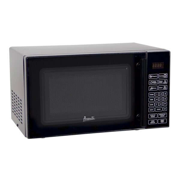 Avanti MT81K1BH Horno microondas compacto de 700 vatios con 6 ajustes de cocción preestablecidos, descongelación de velo