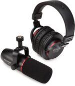 Focusrite Kit de transmisión de Vocaster, micrófono dinámico de calidad de transmisión y auriculares cerrados para podca