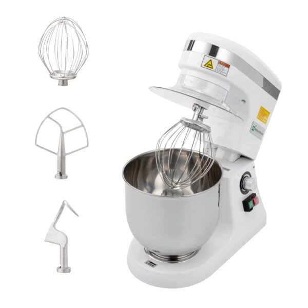 Restaurantware Hi Tek - Batidora eléctrica de pie de 5.3 cuartos de galón, 1 batidora de cocina con cabezal inclinable c