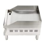 Restaurantware Hi Tek - Plancha eléctrica duradera para encimera, 120 V, 1750 W, de acero inoxidable, con bandeja de gra