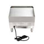 Restaurantware Hi Tek - Plancha eléctrica duradera para encimera, 120 V, 1750 W, de acero inoxidable, con bandeja de gra