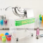 Restaurantware Hi Tek - Máquina eléctrica de cono de nieve, 1 máquina de afeitar de hielo con boca de tolva ancha, funci