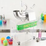 Restaurantware Hi Tek - Máquina eléctrica de cono de nieve, 1 máquina de afeitar de hielo con boca de tolva ancha, funci
